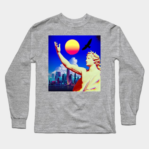 Apollo Collage Long Sleeve T-Shirt by Caleb Smith, illustrator